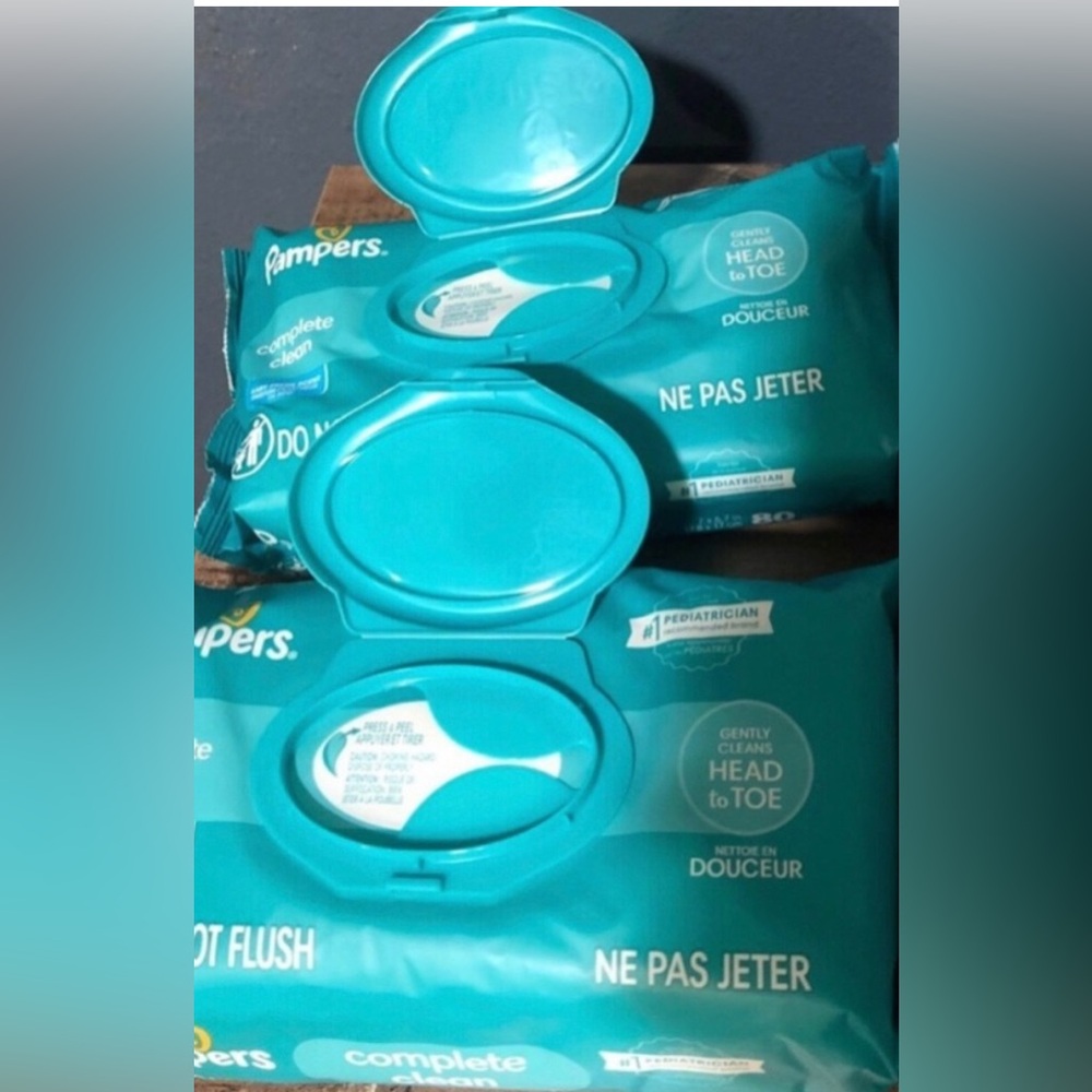 320 Pampers Complete Clean Baby Wipes In 4 Pop Top Packages Of 80 Wipes Each! - Picture 5 of 5